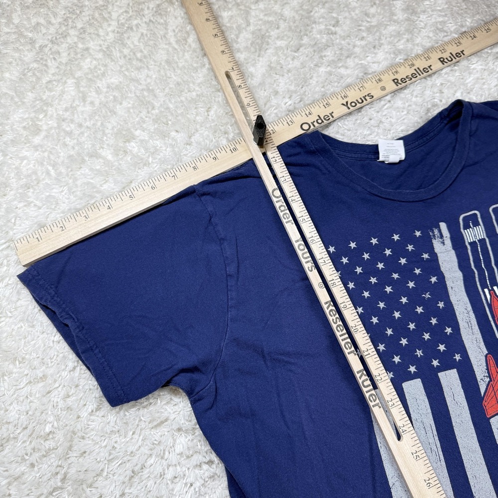 American Flag Fighter Jet T Shirt Mens XL Patriotic Aviation USA Dadcore Merica - Picture 4 of 9